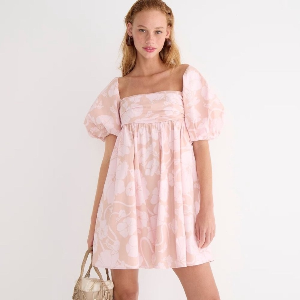 J crew puff sleeve mini dress